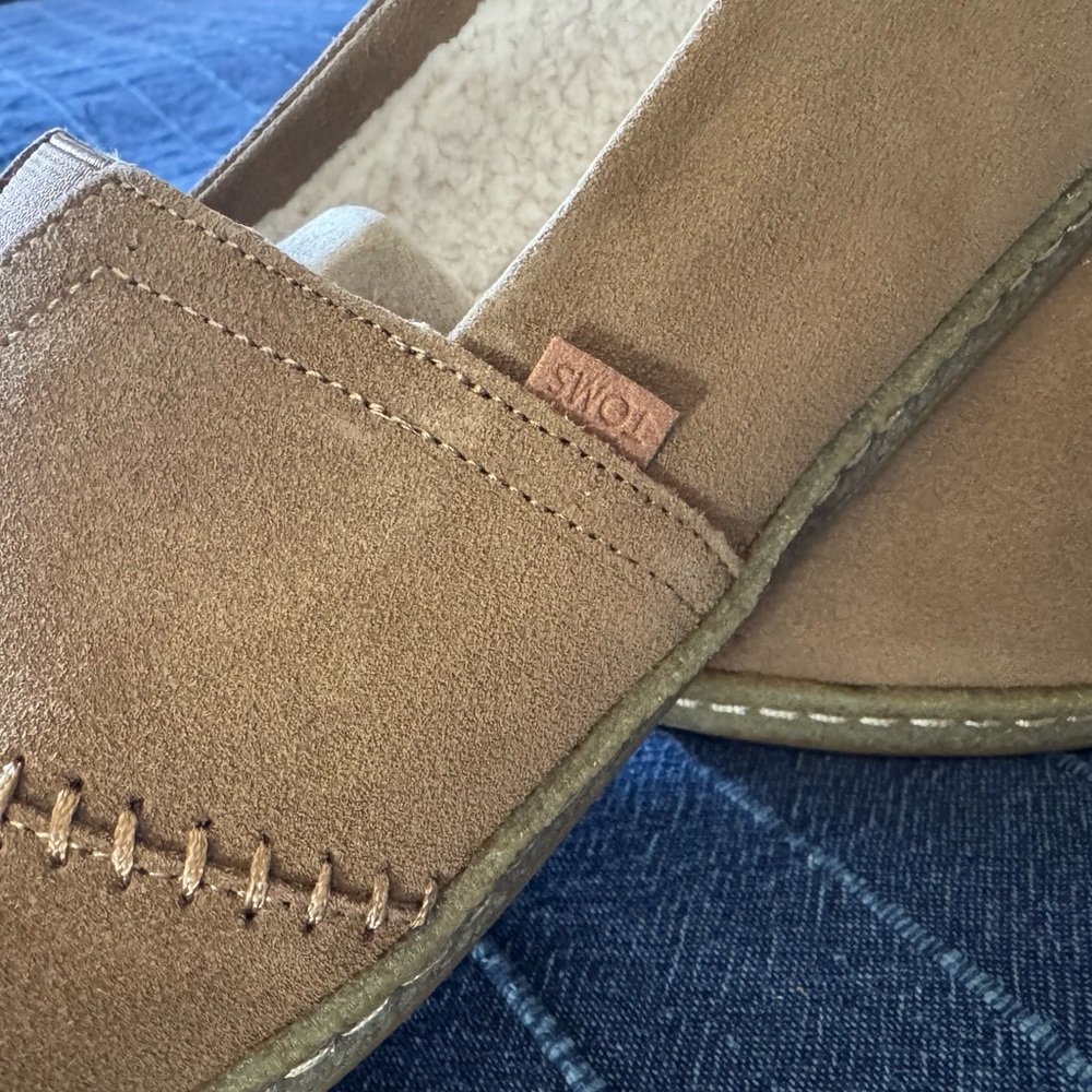 TOMS Women's Brown Suede Loafers - Picture 4 of 11